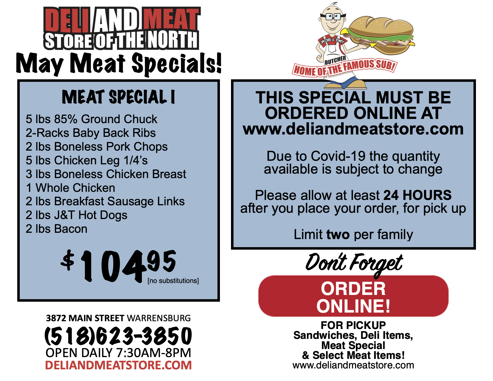 Jacobs & Toney Deli and Meat Store of the North in Warrensburg, NY